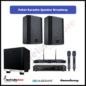 Paket Karaoke Speaker Broadway 8 Inch | Subwoofer Audiobank 120